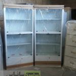کتابخانه فلزی درب شیشه ای